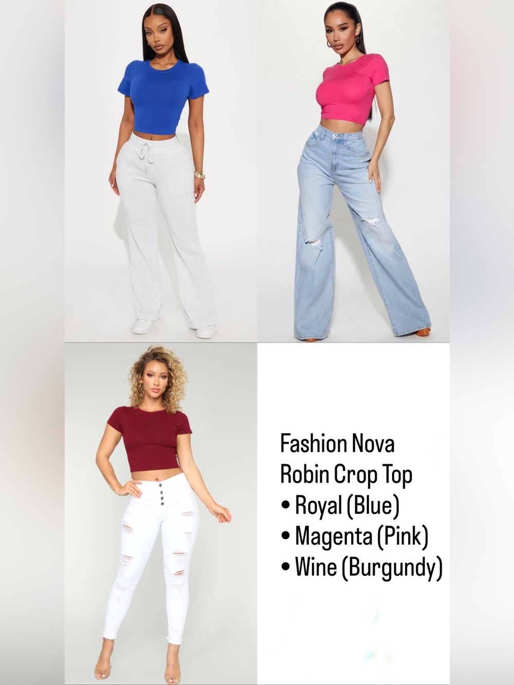 Fashion Nova Robin Crop Top Bundle